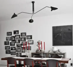 Editions Serge Mouille Ceiling Lamp w/3 Rotating Arms af Serge Mouille><noscript><img width=