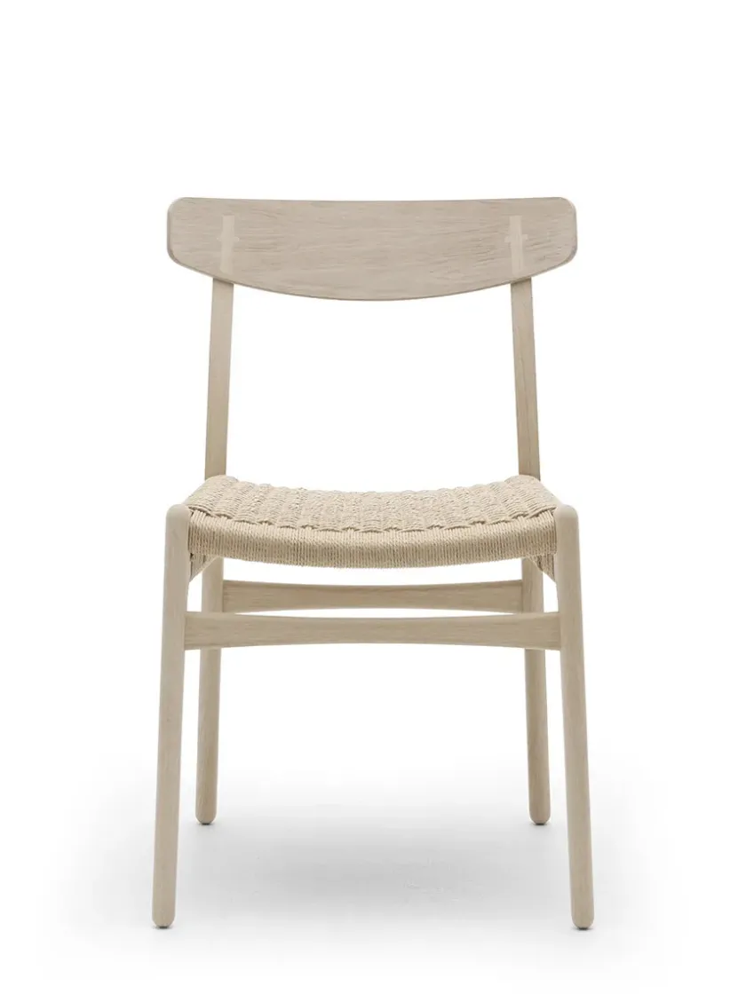 Carl Hansen & Søn CH23 Spisestol, sort eg med sort flet af Hans J. Wegner> Spisebordsstole