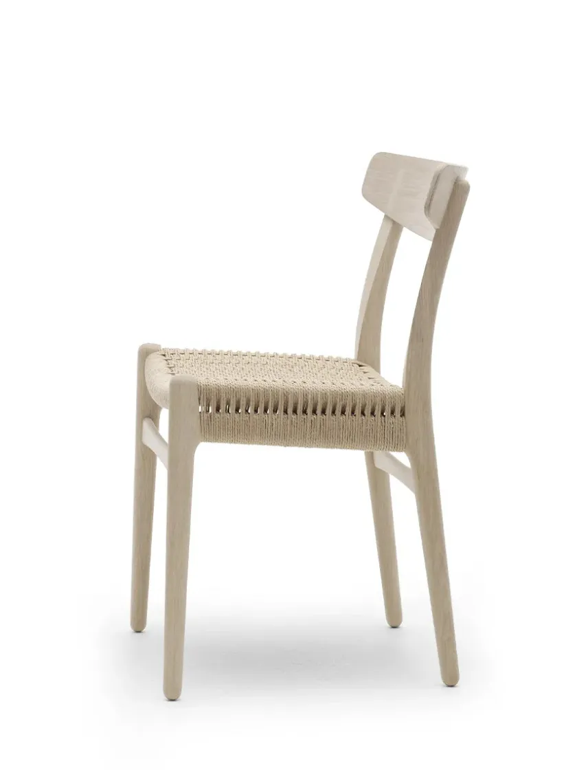 Carl Hansen & Søn CH23 Spisestol, sort eg med sort flet af Hans J. Wegner> Spisebordsstole