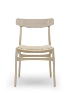 Carl Hansen & Søn CH23 Spisestol, valnød olie med sort flet af Hans J. Wegner><noscript><img width=