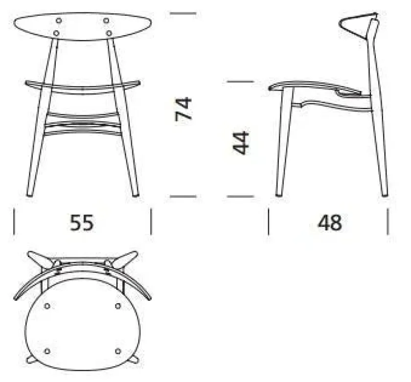 Carl Hansen & Søn CH33 Stolen af Hans J. Wegner> Spisebordsstole