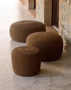 Cane-line Circle Footstool, extra large fra> Udendørs Loungemøbler|Havestole