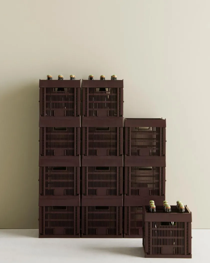HAY Colour Crate Cube, Dark green fra>Børn Gaver Til Ham|Opbevaring På Børneværelset