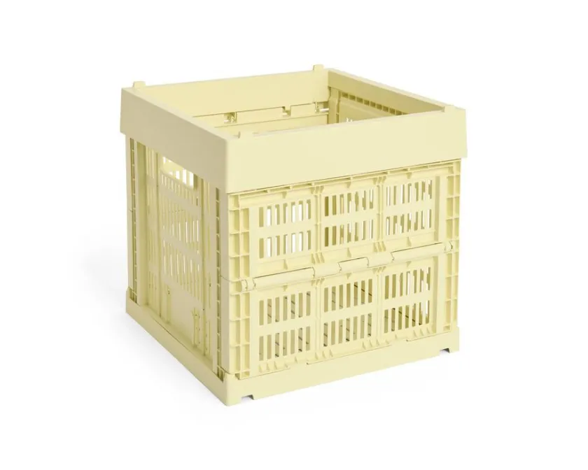 HAY Colour Crate Cube, Light yellow fra>Børn Opbevaring På Børneværelset|Opbevaring