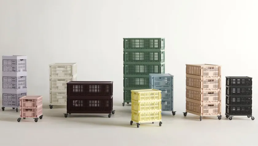 HAY Colour Crate hjul, large 4 stk. fra>Børn Opbevaring På Børneværelset