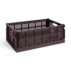 HAY Colour Crate Large, Bordeaux fra>Børn Gaver Til Ham|Opbevaring På Børneværelset