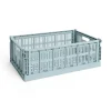 HAY Colour Crate Large, Dusty blue fra>Børn Opbevaring På Børneværelset|Opbevaring