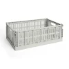 HAY Colour Crate Large, Grey fra>Børn Opbevaring På Børneværelset|Opbevaring