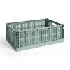 HAY Colour Crate Large, Sage green fra>Børn Opbevaring På Børneværelset|Opbevaring