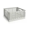 HAY Colour Crate Large Square, Grey fra>Børn Gaver Til Ham|Opbevaring På Børneværelset