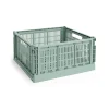 HAY Colour Crate Large Square, Sage green fra>Børn Opbevaring På Børneværelset|Opbevaring