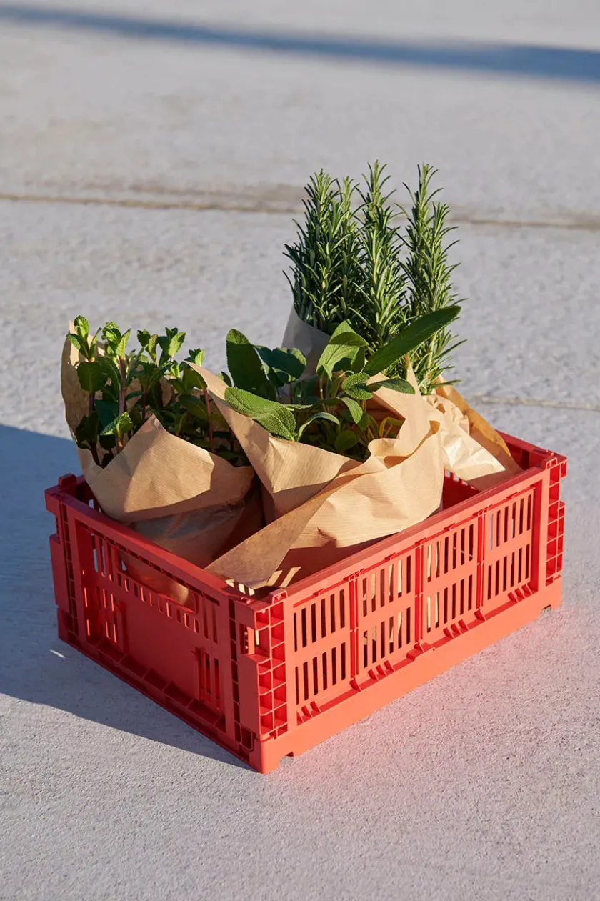 HAY Colour Crate Medium, Grey fra>Børn Opbevaring På Børneværelset|Opbevaring
