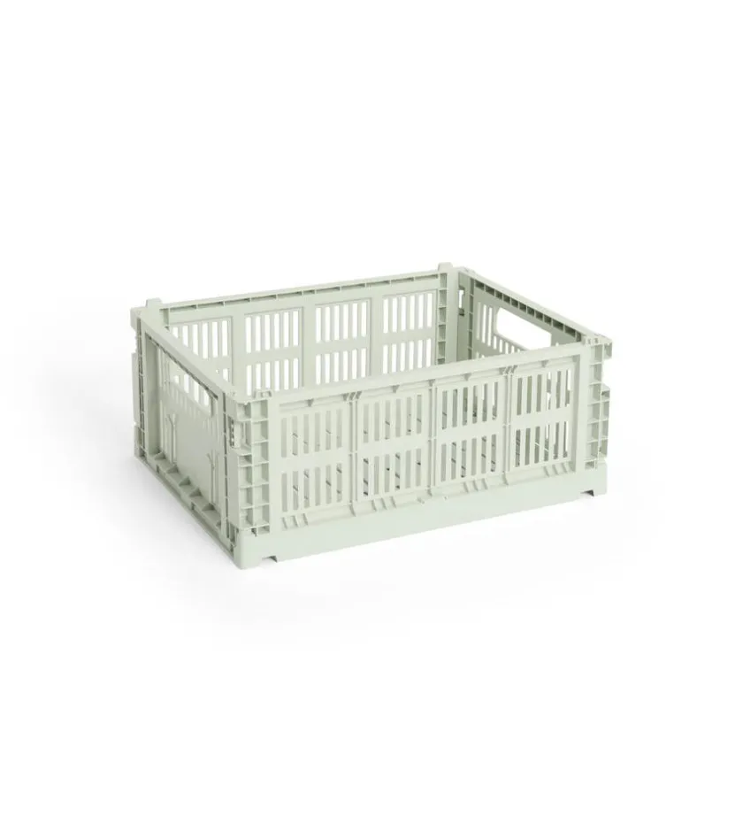 HAY Colour Crate Medium, Grey fra>Børn Opbevaring På Børneværelset|Opbevaring