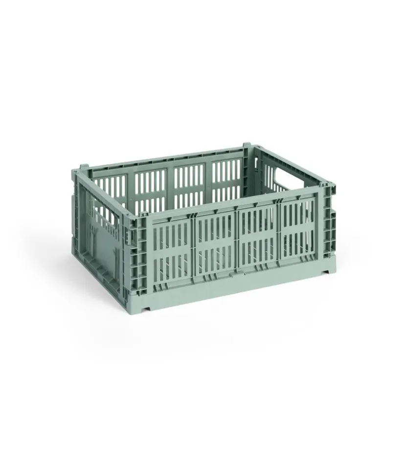HAY Colour Crate Medium, Grey fra>Børn Opbevaring På Børneværelset|Opbevaring