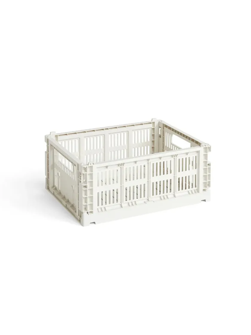 HAY Colour Crate Medium, Grey fra>Børn Opbevaring På Børneværelset|Opbevaring