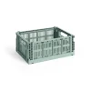 HAY Colour Crate Medium, Sage green fra>Børn Opbevaring På Børneværelset|Opbevaring