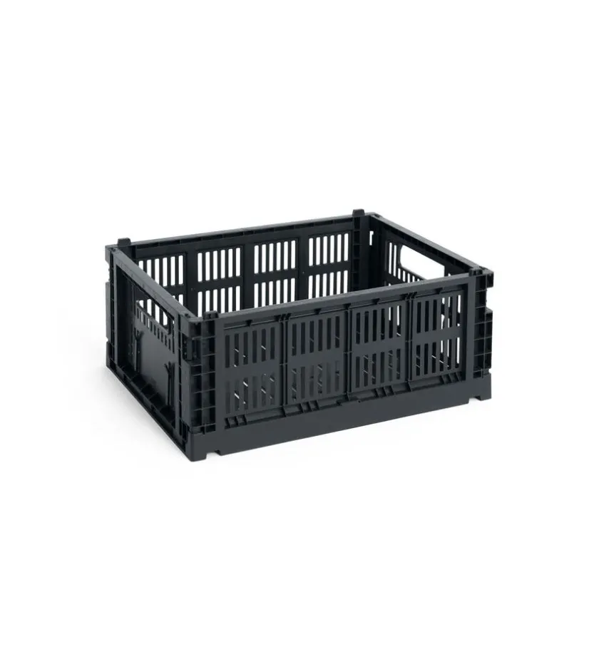 HAY Colour Crate Medium, Soft blue fra>Børn Opbevaring På Børneværelset|Opbevaring
