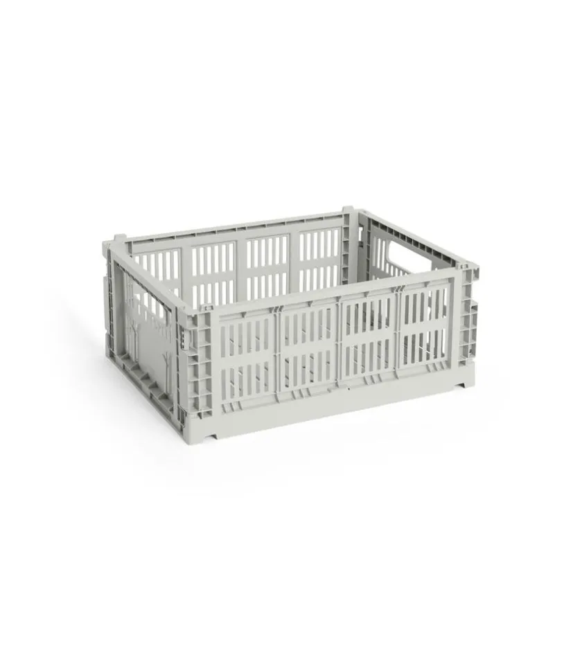 HAY Colour Crate Medium, Soft blue fra>Børn Opbevaring På Børneværelset|Opbevaring