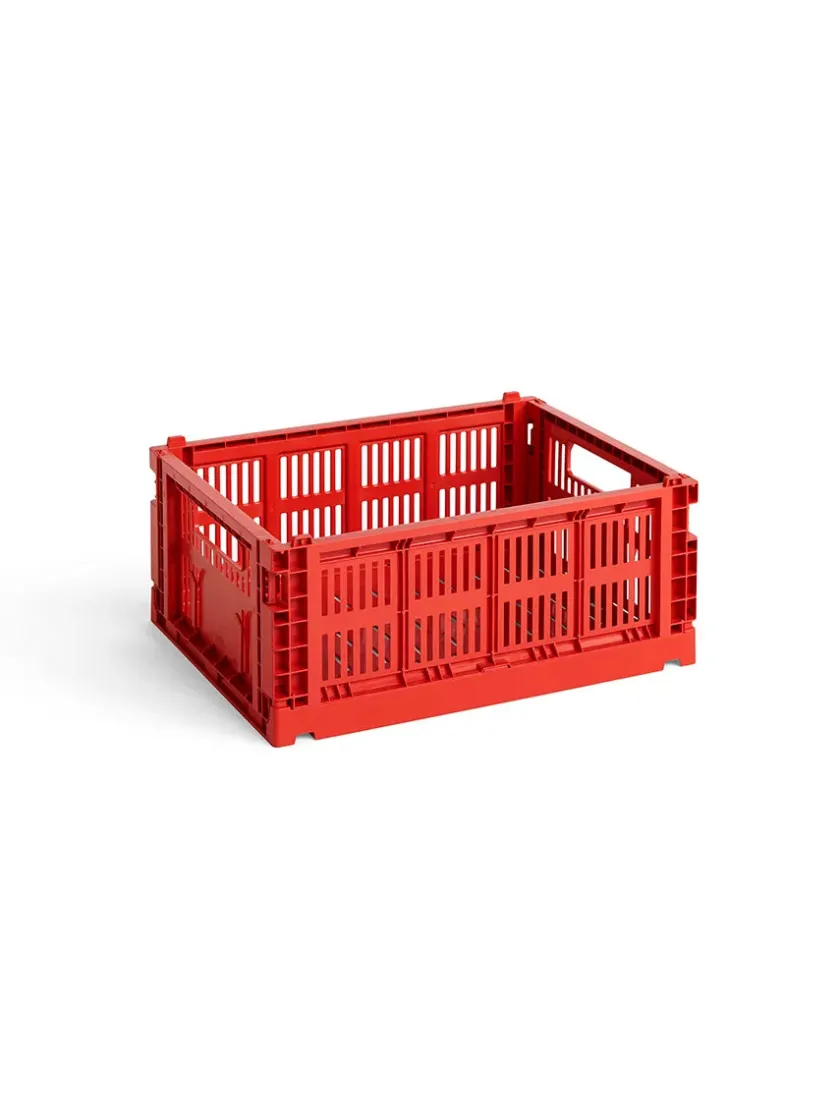 HAY Colour Crate Medium, Soft blue fra>Børn Opbevaring På Børneværelset|Opbevaring