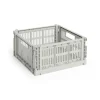 HAY Colour Crate Medium Square, Grey fra>Børn Opbevaring På Børneværelset|Opbevaring