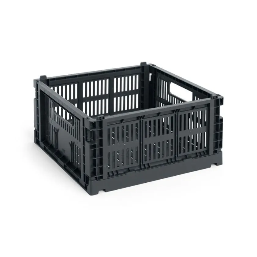 HAY Colour Crate Medium Square, Light yellow fra>Børn Opbevaring På Børneværelset|Opbevaring