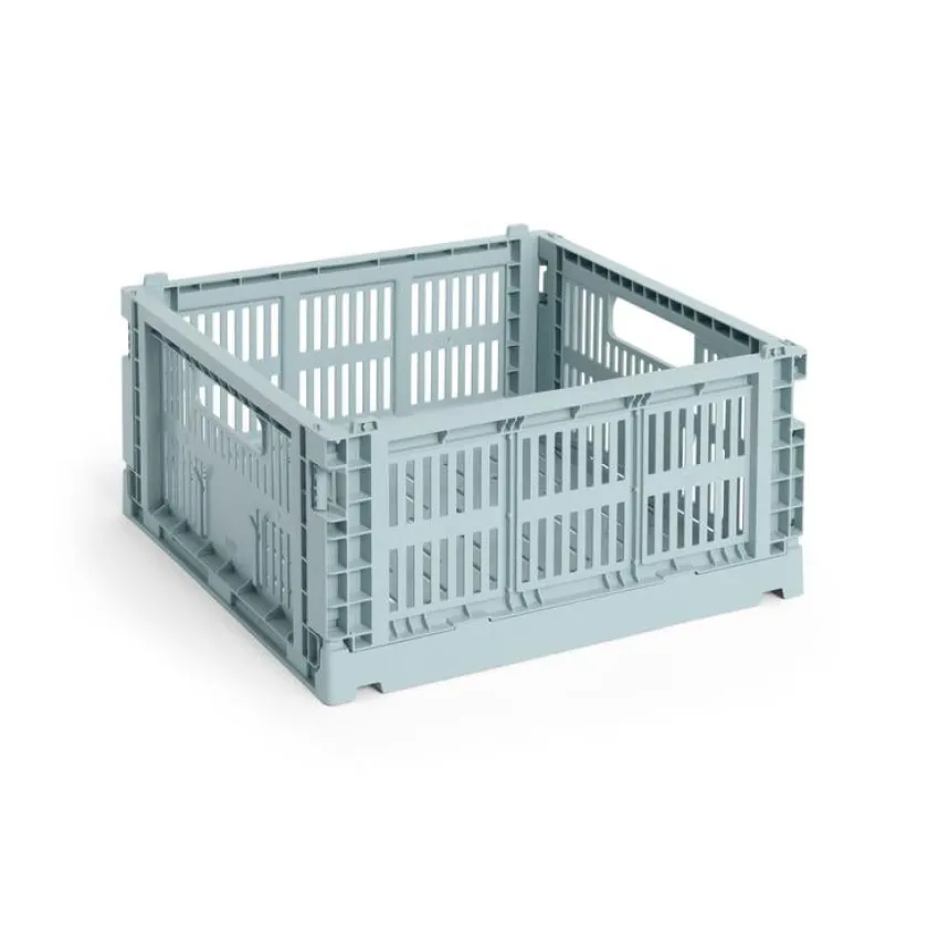 HAY Colour Crate Medium Square, Light yellow fra>Børn Opbevaring På Børneværelset|Opbevaring