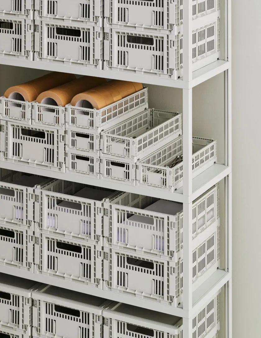 HAY Colour Crate Mini Oblong, Grey fra>Børn Gaver|Gaver Til Børn
