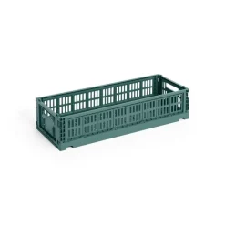 HAY Colour Crate Mini Oblong, Dark green fra>Børn Gaver|Gaver Til Børn
