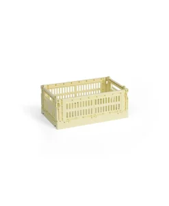 HAY Colour Crate Small, Light yellow fra>Børn Opbevaring På Børneværelset|Opbevaring