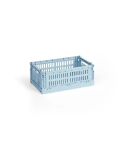 HAY Colour Crate Small, Soft blue fra>Børn Opbevaring På Børneværelset|Opbevaring