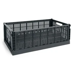 HAY Colour Crate X-Large, Charcoal fra>Børn Gaver Til Ham|Opbevaring På Børneværelset