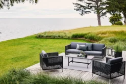 Cane-line Connect 3 personers Sofa, black/antracite fra><noscript><img width=