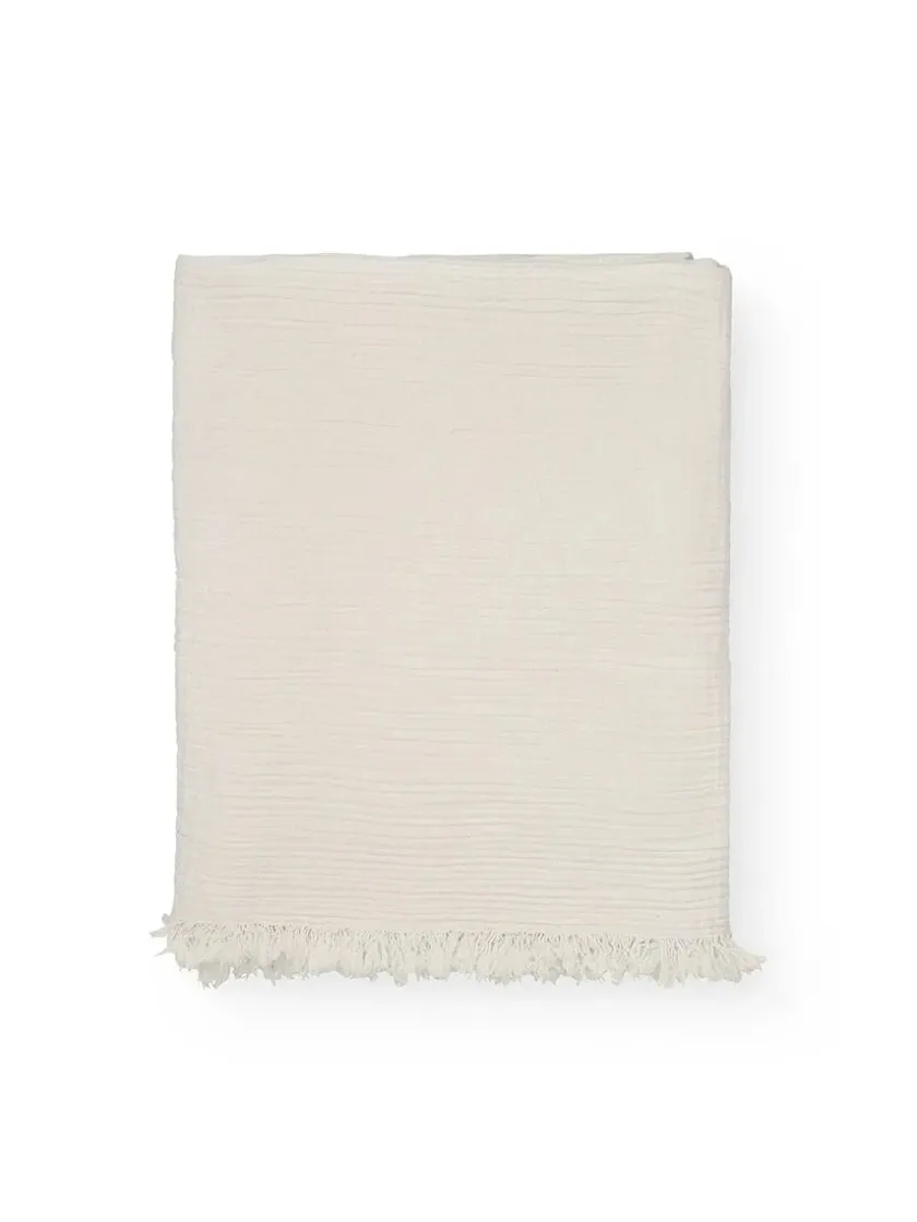 Aiayu Cotton throw, Pure Ecru fra> Badeværelsestekstiler