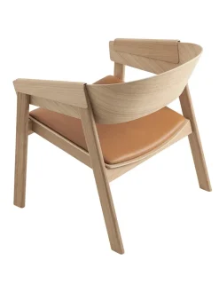 Muuto Cover Lounge Chair, oak w. cognac leather fra><noscript><img width=