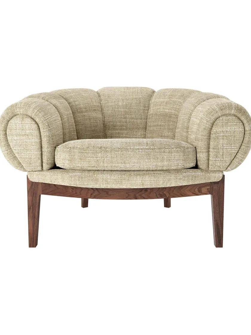 GUBI Croissant Lounge Chair, fabric fra> Lænestole