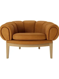 GUBI Croissant Lounge Chair, leather fra> Lænestole