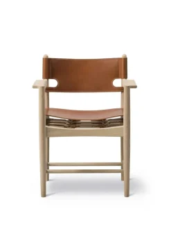 Fredericia Furniture Den Spanske Spisebordsstol med armlæn af Børge Mogensen> Spisebordsstole