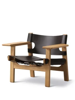 Fredericia Furniture Den Spanske Stol i cognac læder, eg lys olie af Børge Mogensen><noscript><img width=