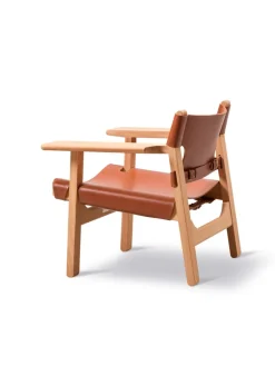 Fredericia Furniture Den Spanske Stol i cognac læder, eg olie af Børge Mogensen><noscript><img width=