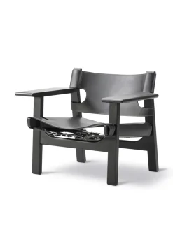 Fredericia Furniture Den Spanske Stol i cognac læder, eg sæbe af Børge Mogensen><noscript><img width=