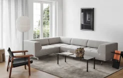Fredericia Furniture Den Spanske Stol i mørkebrun læder, valnød olie af Børge Mogensen><noscript><img width=