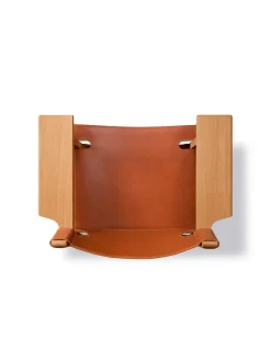 Fredericia Furniture Den Spanske Stol i sort læder, eg olie af Børge Mogensen><noscript><img width=
