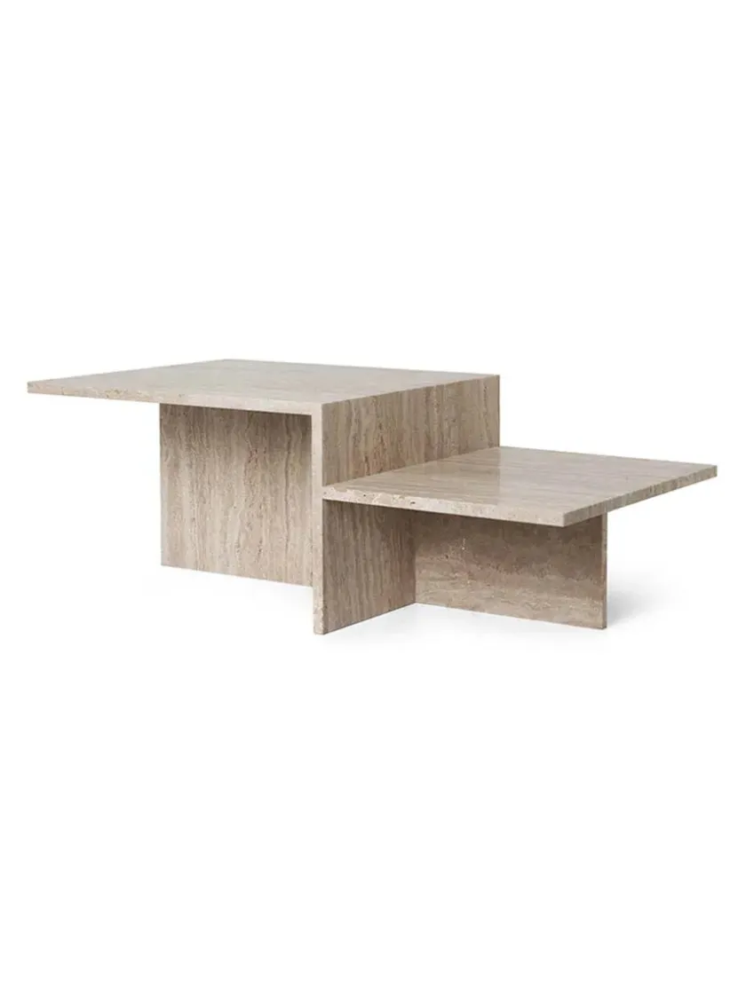 Ferm Living Distinct Coffee Table, Travertine fra> Sofaborde