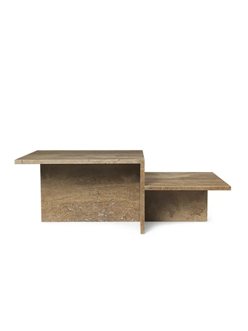 Ferm Living Distinct Coffee Table, Travertine fra> Sofaborde