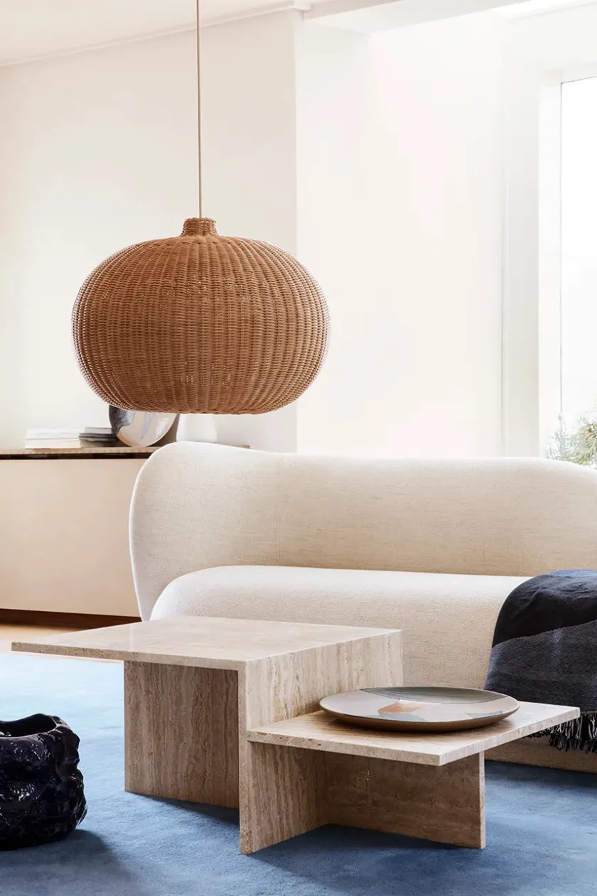 Ferm Living Distinct Coffee Table, Travertine fra> Sofaborde