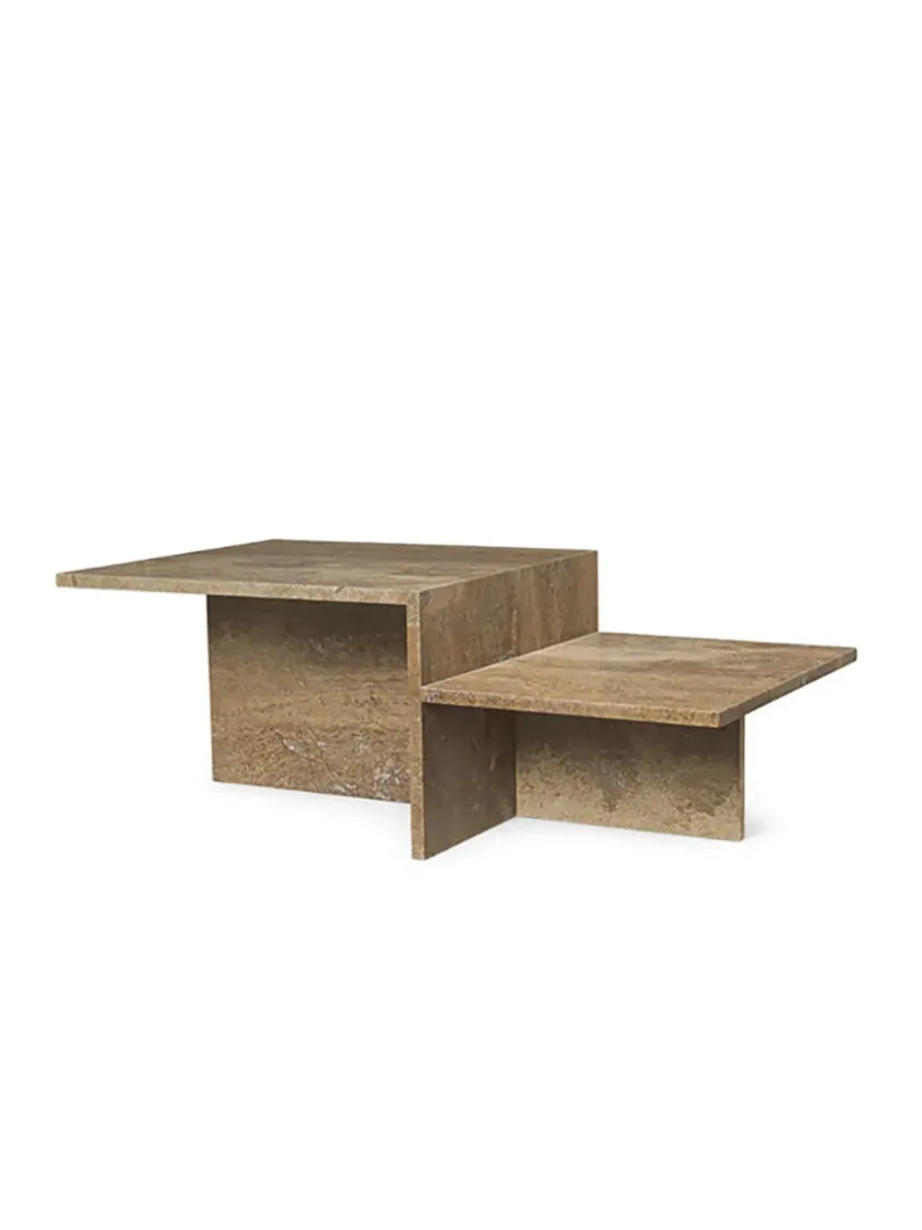 Ferm Living Distinct Coffee Table, Travertine fra> Sofaborde