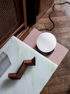 Ferm Living Distinct Side Table, Dark Brown Travertine fra><noscript><img width=
