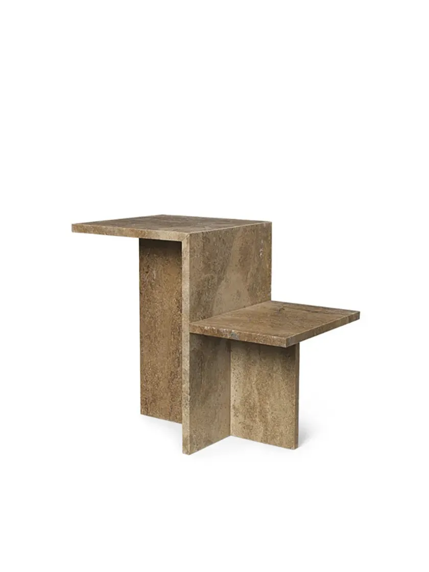 Ferm Living Distinct Side Table, Travertine fra> Sideborde Og Små Borde