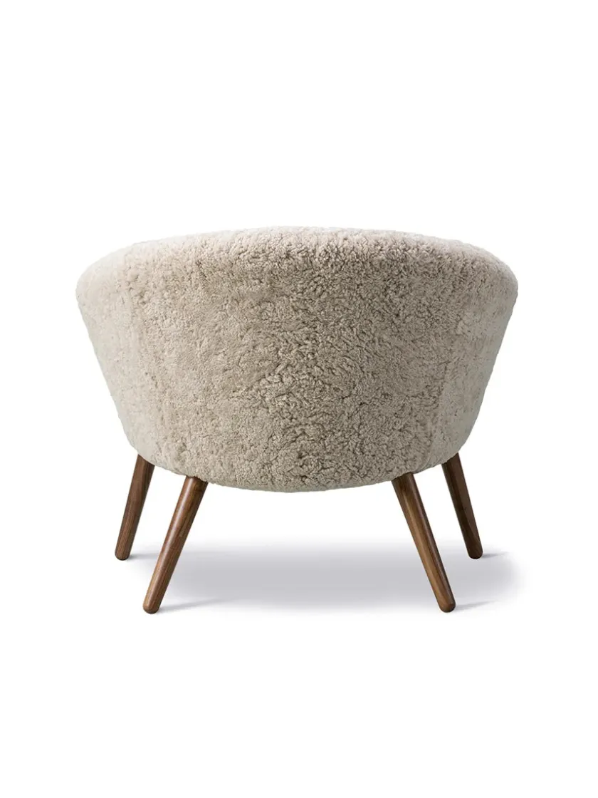 Fredericia Furniture Ditzel Lounge Chair, lammeskind fra> Loungestole|Lænestole