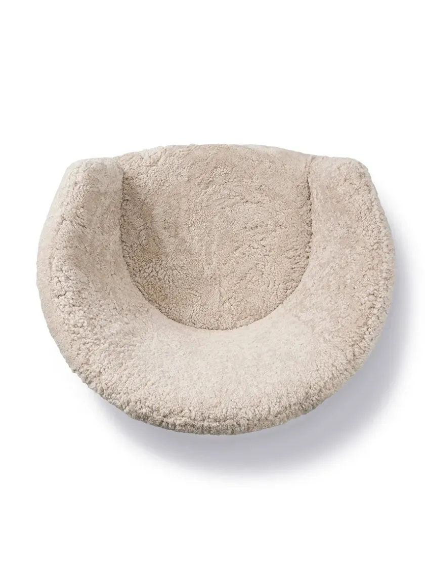 Fredericia Furniture Ditzel Lounge Chair, lammeskind fra> Loungestole|Lænestole
